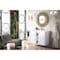 James Martin Vanities Alicante 39.5in Single Vanity, Glossy White w/ White Glossy Composite Stone Top E110V39.5GWWG - alternate 5